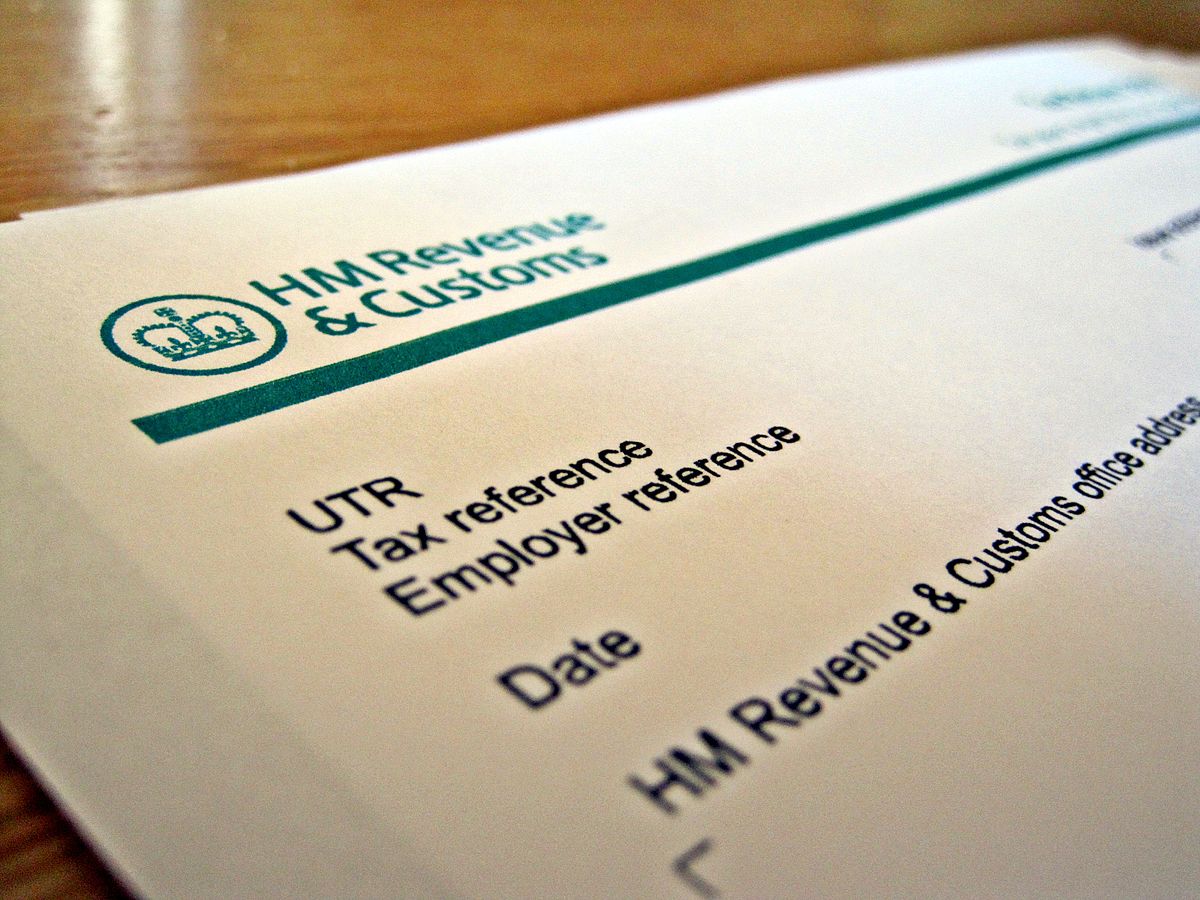 close up of HMRC letterhead